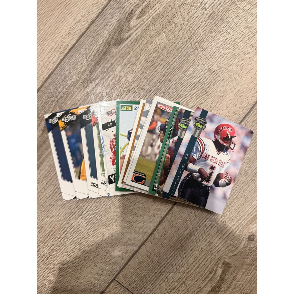 Mixed Football Trading Card Lot Score Topps Total Classic Patrick Rowe NFL NCAA